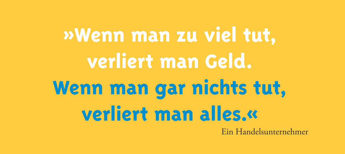 Header - Wenn man nichts tut, verliert man Geld...